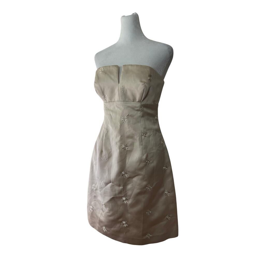 Vintage ‘95 Laundry by Shelli Segal Cream Strapless Mini Dress
